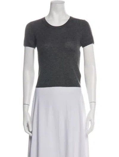 Pre-owned Éterne Cashmere Crew Neck T-shirt In Grey