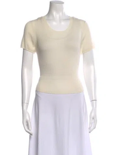 Pre-owned Éterne Cashmere Crew Neck T-shirt In Neutral