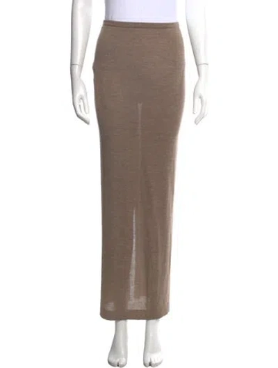 Pre-owned Éterne Cashmere Long Skirt In Brown