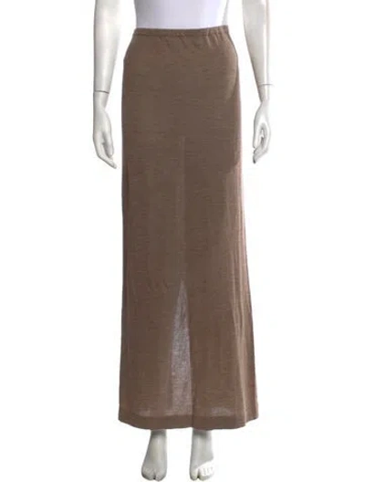 Pre-owned Éterne Cashmere Long Skirt In Brown