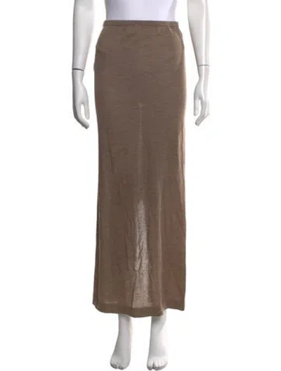 Pre-owned Éterne Cashmere Long Skirt In Brown