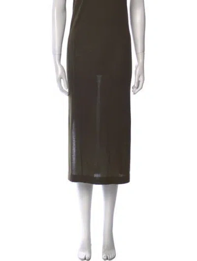 Pre-owned Éterne Cashmere Long Skirt In Green