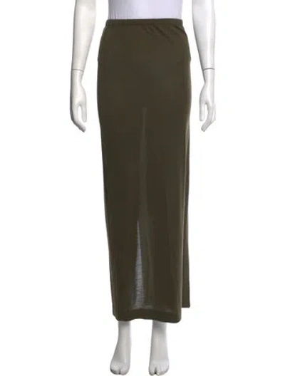 Pre-owned Éterne Cashmere Long Skirt In Green