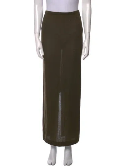 Pre-owned Éterne Cashmere Long Skirt W/ Tags In Green