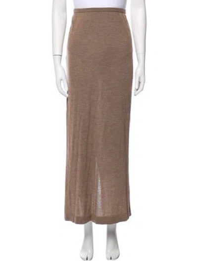 Pre-owned Éterne Cashmere Midi Length Skirt In Brown