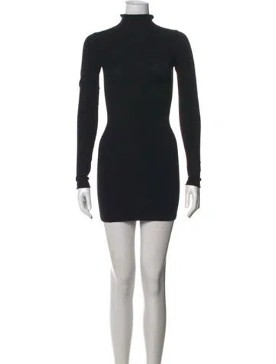 Pre-owned Éterne Cashmere Mini Dress In Black