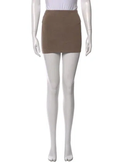 Pre-owned Éterne Cashmere Mini Skirt In Brown