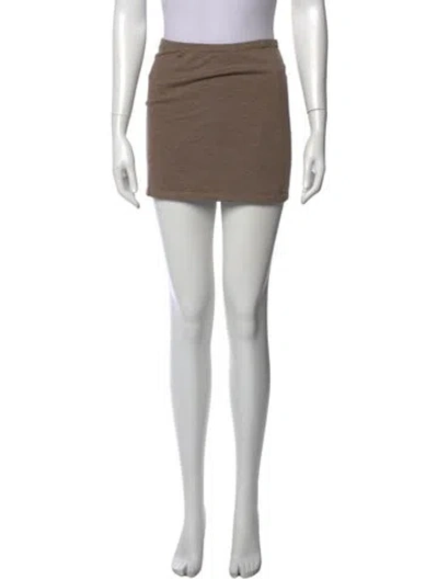 Pre-owned Éterne Cashmere Mini Skirt In Gray