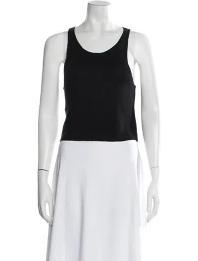 Pre-owned Éterne Cashmere Scoop Neck Top In Gray