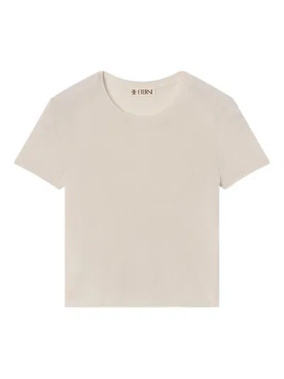 Éterne Cashmere Short-sleeve T-shirt In Neutral