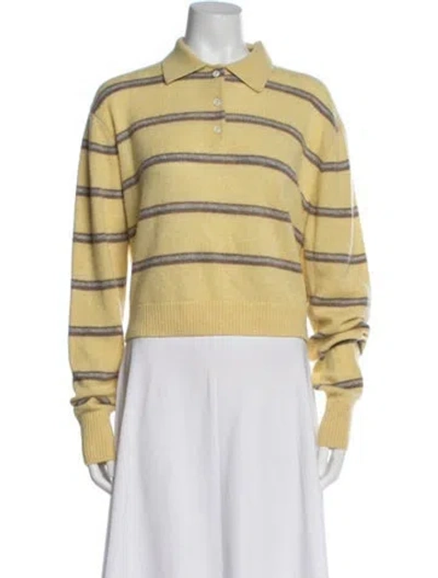 Pre-owned Éterne Cashmere Striped Sweater In Purple