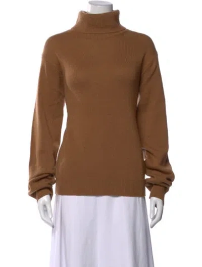 Pre-owned Éterne Cashmere Turtleneck Sweater In Brown