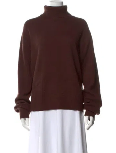 Pre-owned Éterne Cashmere Turtleneck Sweater In Brown