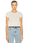 Éterne Van Cropped Cashmere T-shirt In Bone