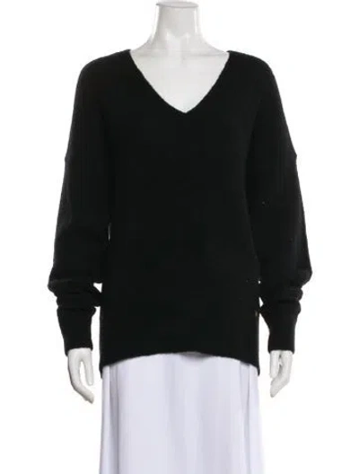 Pre-owned Éterne Cashmere V-neck Sweater In Black