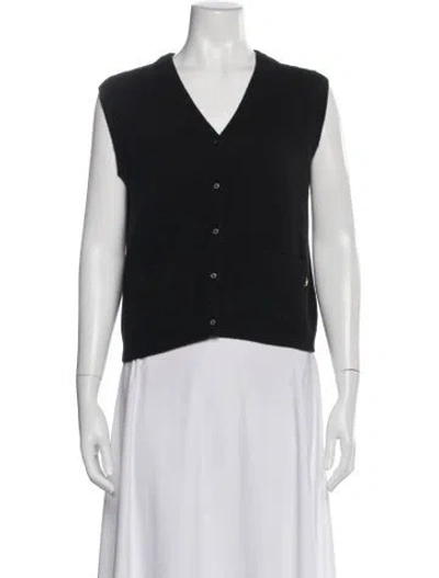 Pre-owned Éterne Cashmere V-neck Sweater In Black