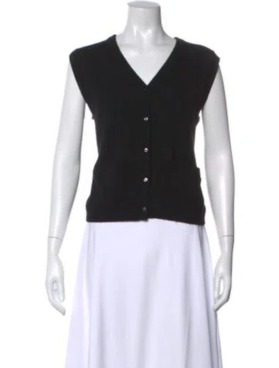 Pre-owned Éterne Cashmere V-neck Sweater In Black