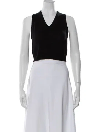 Pre-owned Éterne Cashmere V-neck Sweater In Black
