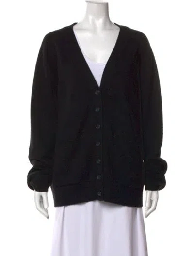 Pre-owned Éterne Cashmere V-neck Sweater In Black