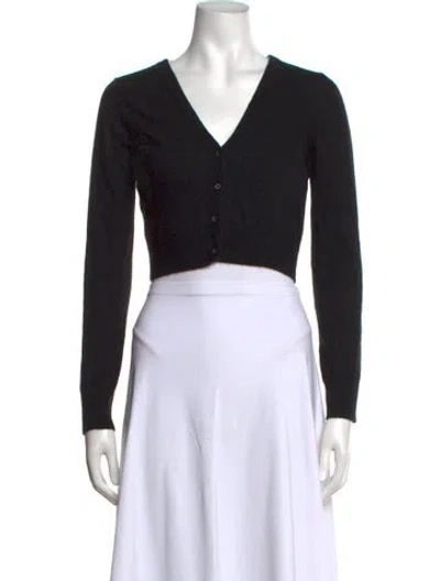 Pre-owned Éterne Cashmere V-neck Sweater In Black