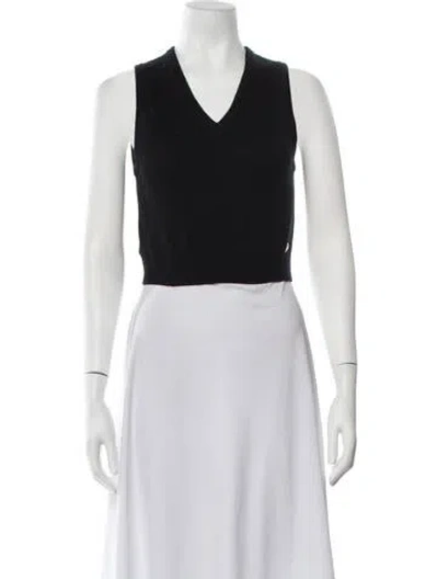Pre-owned Éterne Cashmere V-neck Sweater In Black