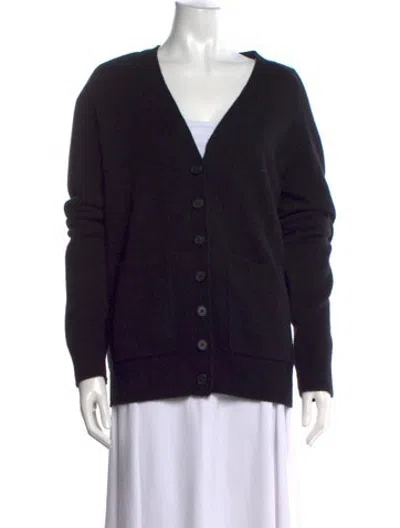 Pre-owned Éterne Cashmere V-neck Sweater In Black