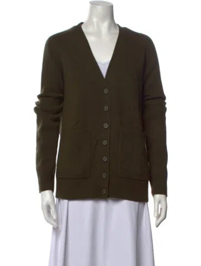 Pre-owned Éterne Cashmere V-neck Sweater In Green