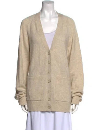 Pre-owned Éterne Cashmere V-neck Sweater In Neutral