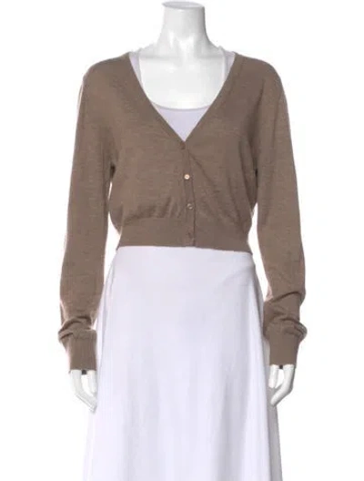 Pre-owned Éterne Cashmere V-neck Sweater In Neutral
