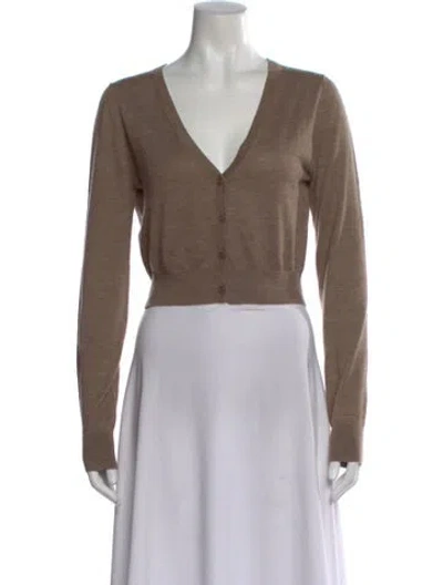 Pre-owned Éterne Cashmere V-neck Sweater In Neutral