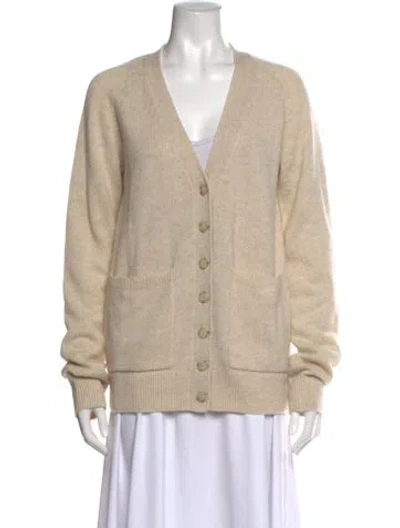 Pre-owned Éterne Cashmere V-neck Sweater In Neutral