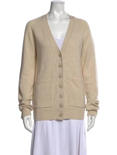 Pre-owned Éterne Cashmere V-neck Sweater In Neutral