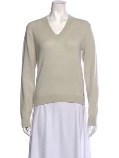 Pre-owned Éterne Cashmere V-neck Sweater In Neutrals