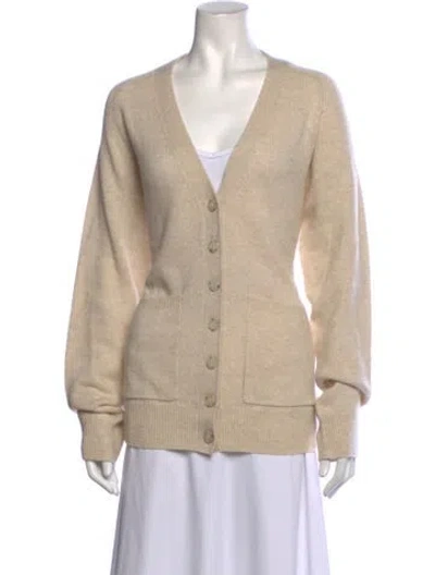 Pre-owned Éterne Cashmere V-neck Sweater W/ Tags In Neutrals