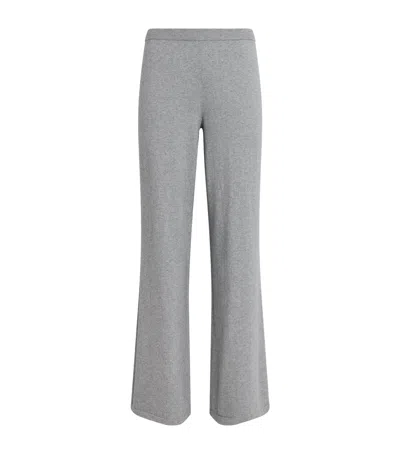 Éterne Cashmere-cotton Wide-leg Sweatpants In Grey
