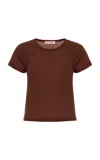 Éterne Short Sleeve Jersey Baby T-shirt In Chocolate