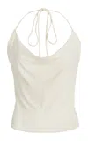 Éterne Chloé Jersey Halter Top In White