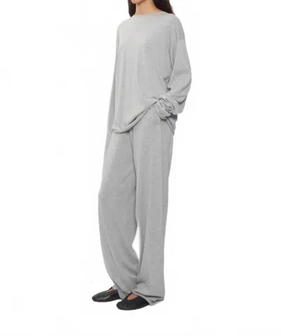 Éterne Chloe Thermal Lounge Pants In Heather Grey