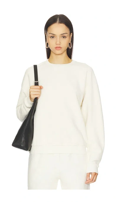 Éterne Classic Reverse French Terry Crew Sweatshirt In White