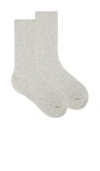 Éterne Classic Rib Socks In Gray
