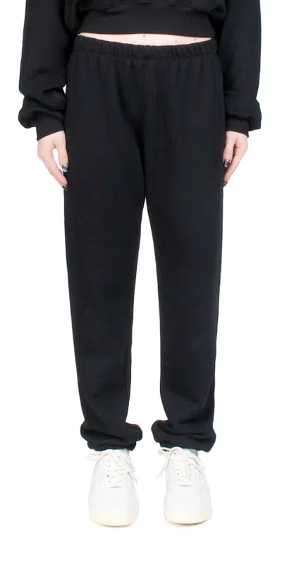 Éterne Cotton And Modal-blend Jersey Tapered Track Pants In Black