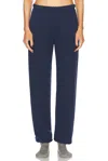Éterne French Cotton And Modal-blend Terry Sweatpants In Navy