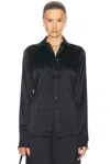 Éterne Constance Button Down Shirt In Black