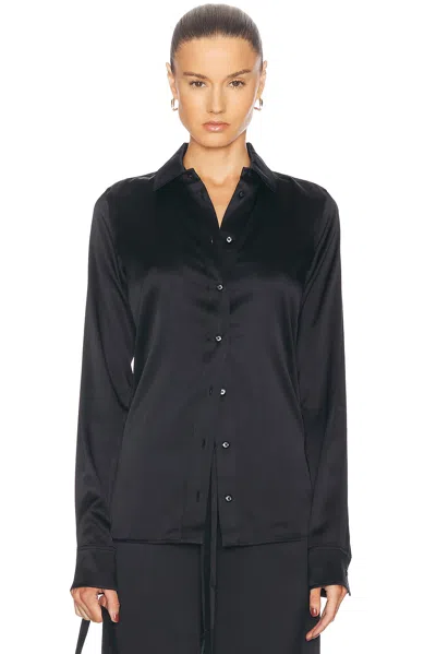 Éterne Constance Button Down Shirt In Black