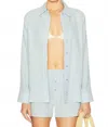 Éterne Constance Gauze Shirt In Dusty Blue In Blue