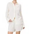 Éterne Constance Long Sleeve Top In Ivory In White