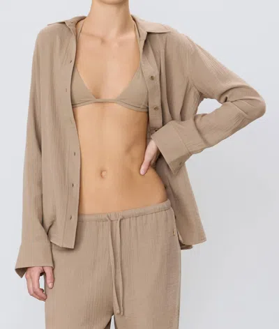 Éterne Constance Top In Taupe In Brown