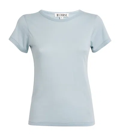 Éterne Cotton-blend Crew-neck T-shirt In Gray