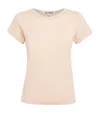 Éterne Cotton-blend Crew-neck T-shirt In Pink