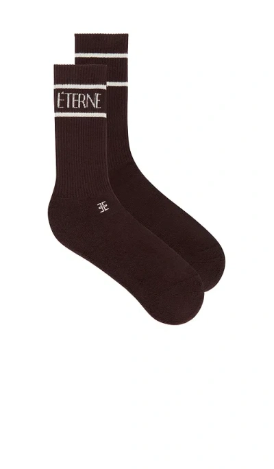 Éterne コットンロゴスポーツソックス In Black